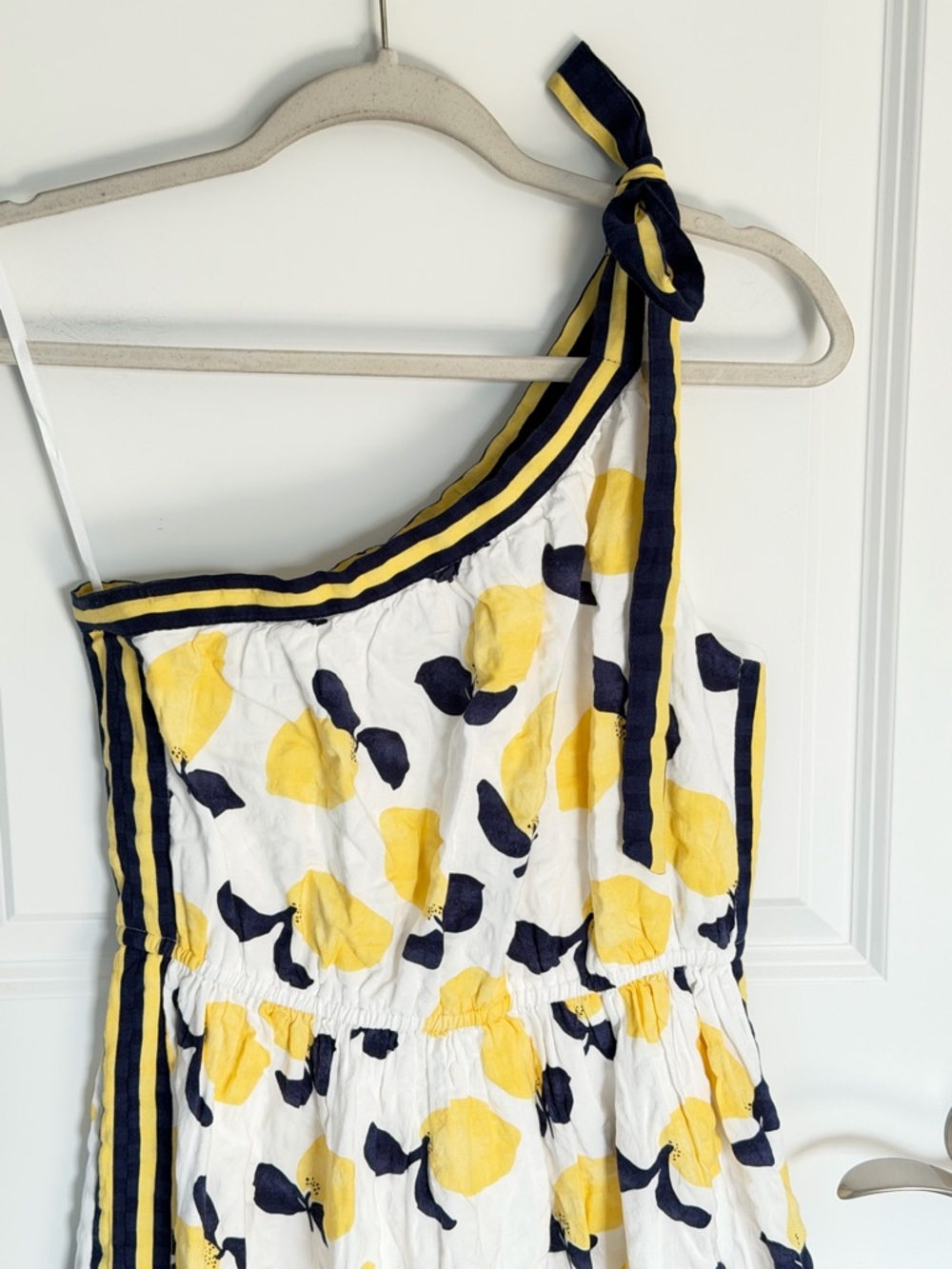 New! Loft Lemon Tie One Shoulder Midi Dress Size 2 54493 - Picture 4 of 16